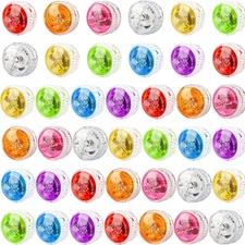 40 Pcs Colorful Light up Yo Yo Ball Bulk LED Responsive Ball Auto Return Bearing