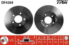 2x TRW Bremsscheiben Vorne für MAZDA 5 (CR19) 3 (BK) 3 (BL) 5 (CW) 278mm