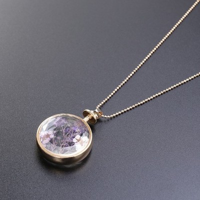Parfüm Flasche Blumen Charms Halskette Für Freundin Mit Anhänger