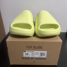 Adidas Yeezy Slide Glow Green GX6138 - Size 10 - Pre-Owned   Rare Comfort