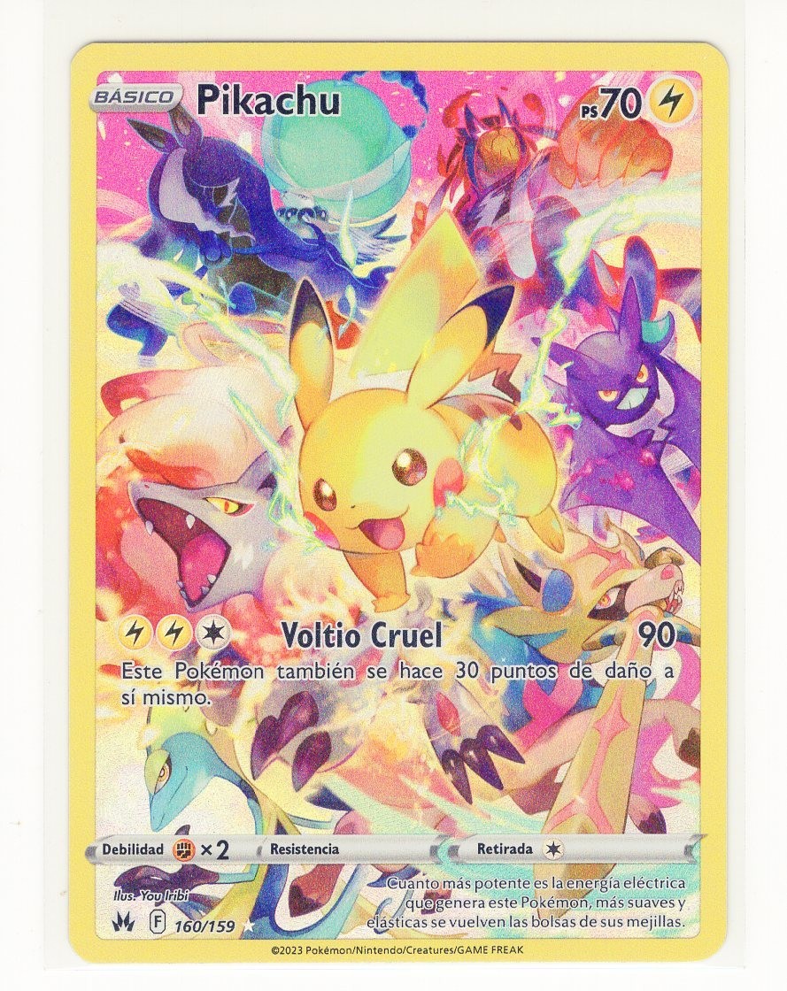 ~ESP~ SPANISH Pikachu 160 Crown Zenith Pokemon Card (G4)