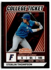 2022 Sterlin Thompson Panini Elite Extra Edition College Ticket Rookie