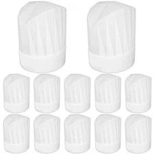 12 Pack Chef Hats for Kids, Disposable Paper Chefs Hat Bulk DIY Kids Chef Cap 
