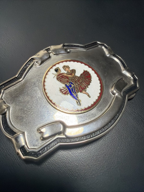 Vintage Western Belt Buckle With Dancing Couple