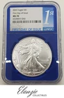 2022 American Silver Eagle First Day Of Issue NGC MS70