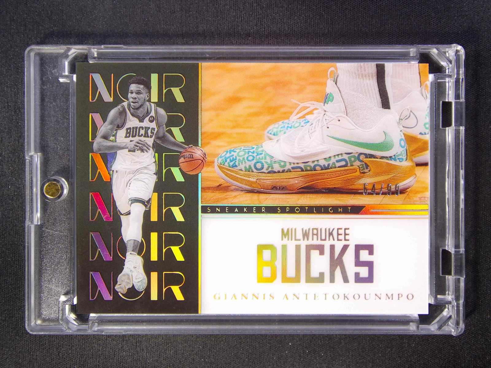 2022-23 Panini Noir Giannis Antetokounmpo #4 Sneaker Spotlight /99