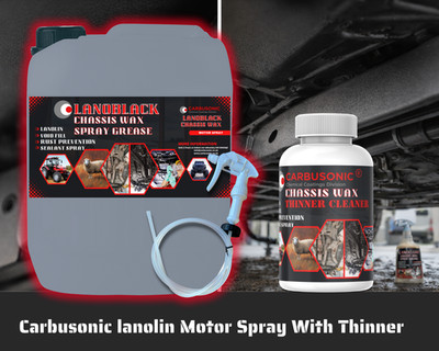 Carbusonic Lanoblack Chassis Wax 2,5L + 500ml Verdünner Unterboden Rostschutz