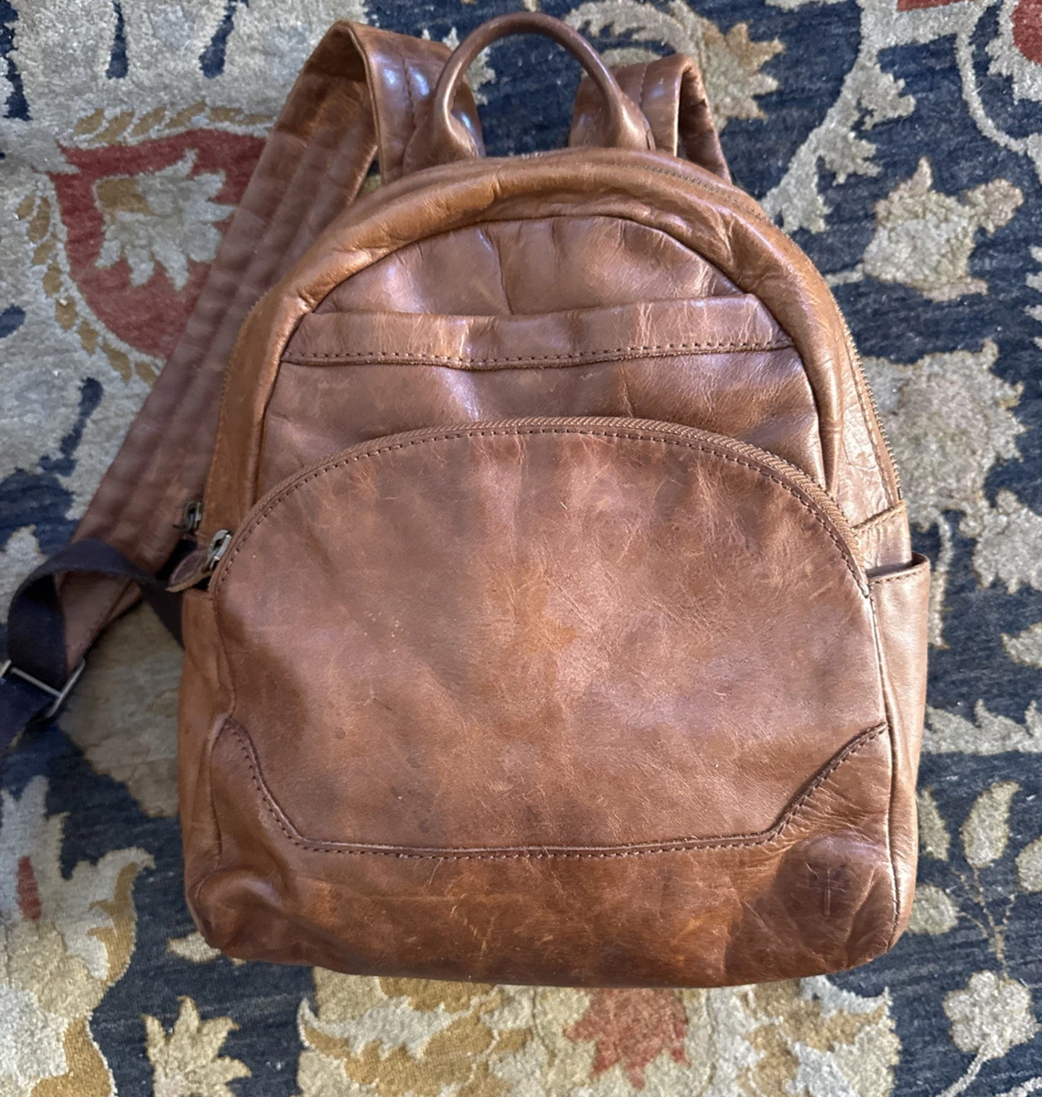 Frye Floral Brown Leather Backpack Frye | Bags | Frye Brown Leather Backpack With Timeless  main image 2