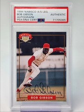 BOB GIBSON 1994 NABISCO ALL STARS LEGENDS AUTOGRAPH AUTO PSA