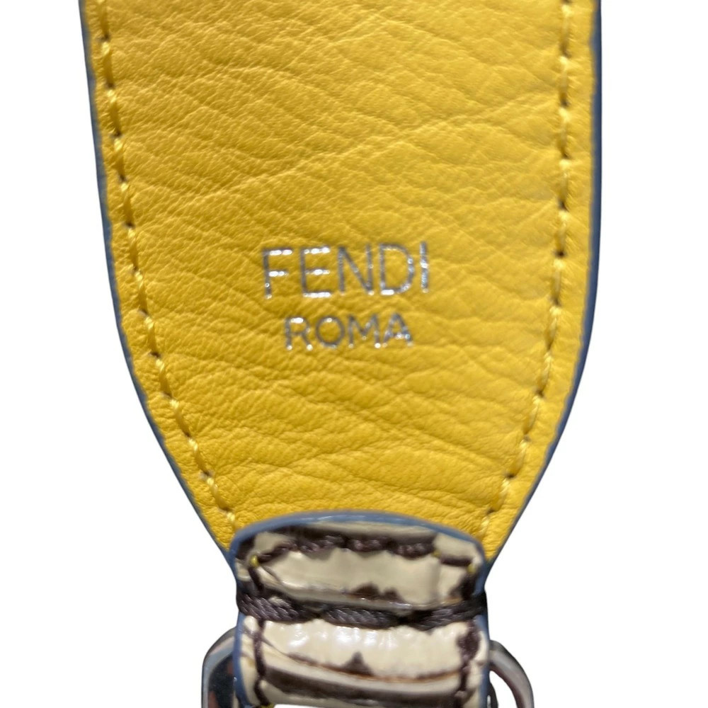 FENDI Strap You Python Embossed Leather Shoulder … - image 9