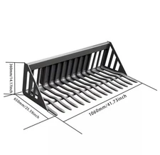 HUAYEE Rock Bucket for skid steer loaders Attachment Free Shipping In USA