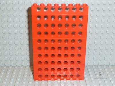 LEGO  Technic Zubehör 10x Lochbalken Steine 1x8 in rot 3702 R760
