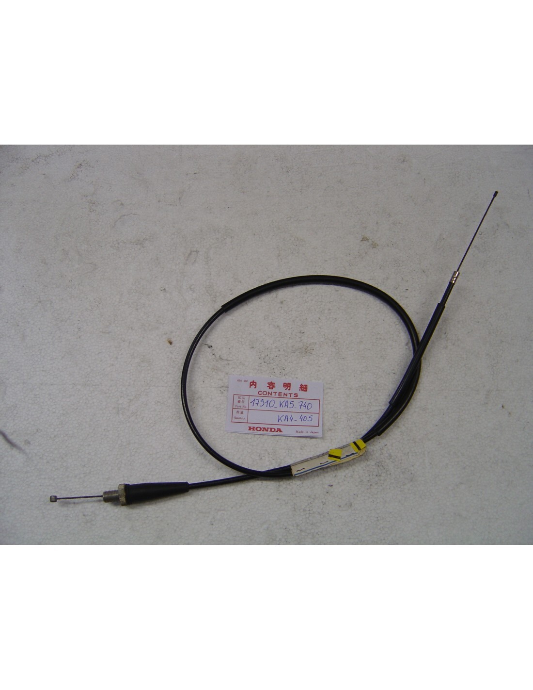 Câble de gaz pour Honda CR500R et CR500E 1984 cross pièce d'origine 17910-KA5-740