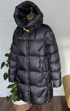 Parajumpers Hollywood Grey Hooded 100% Duck Down Fill Warm Coat Size L Uk 12-14