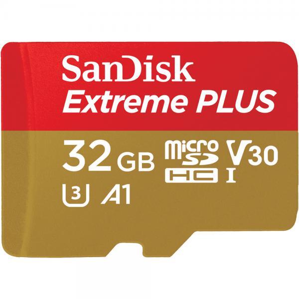 Sandisk - Cards EXTREME PLUS MICROSDHC 32GB SD ADAPTER