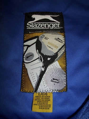 NEW Slazenger "Dynamic" Large Blue Poly Soft Shell Rain/Wind Jacket Greenbriar - Picture 6 of 8