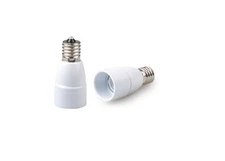 2 X  E17 to E14A Base Socket LED Light Lamp Bulb Adapter Converter  