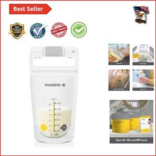 200 Count Self-Standing Breast Milk Storage Bags with Accurate Measurements