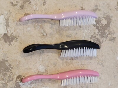 3 New AVON FLAIR 8'' HAIR BRUSH, New in Bag, 1 pink, 1 Black, 1 Lilac - Cepillos