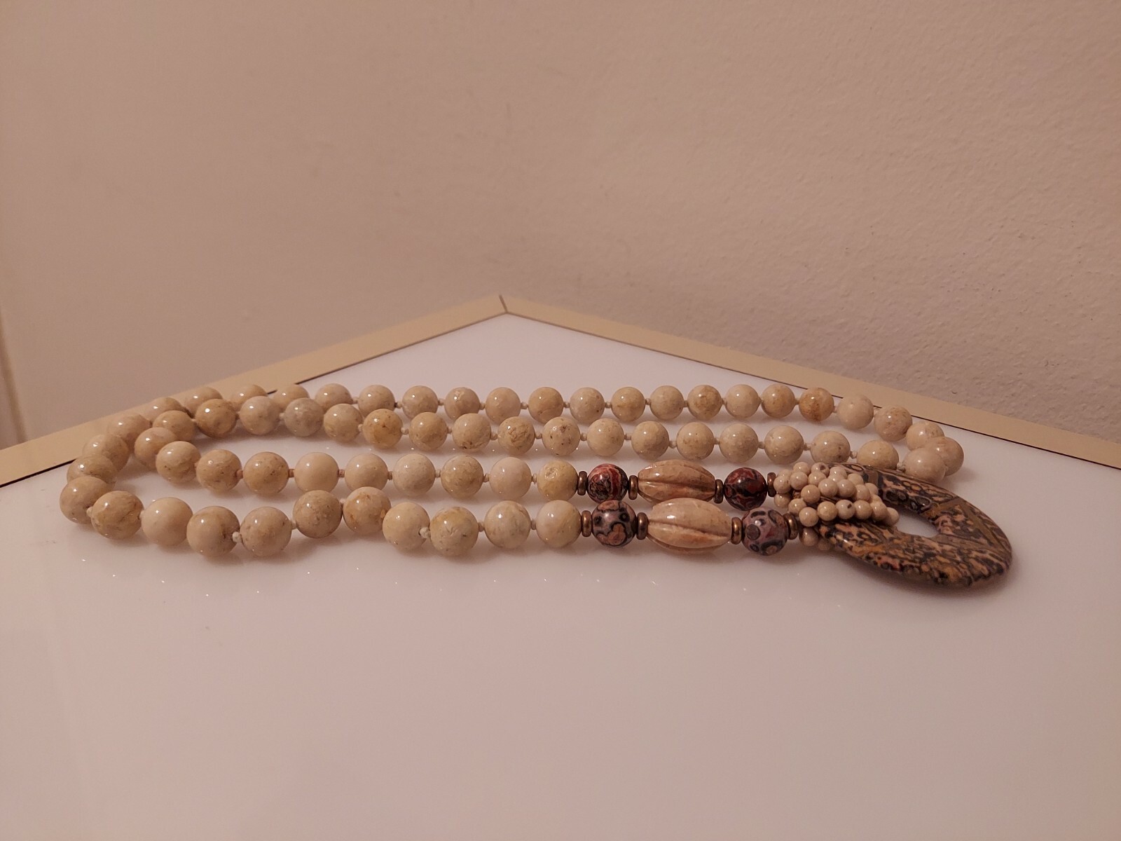 statement donut circle round natural polished sto… - image 5