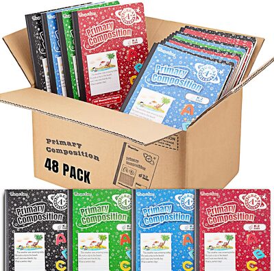 48 Pack Primary Composition Notebook 200Pages K-2 Kids Drawing Writing Notebooks