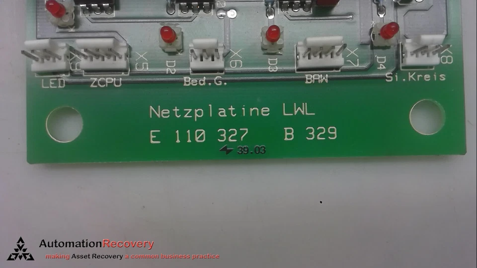 PLACA DE CIRCUITO FUENTE DE ALIMENTACIÓN EMHART E110327 B329, SOLDADOR DE PERNOS #266857 Foto 4 de 4