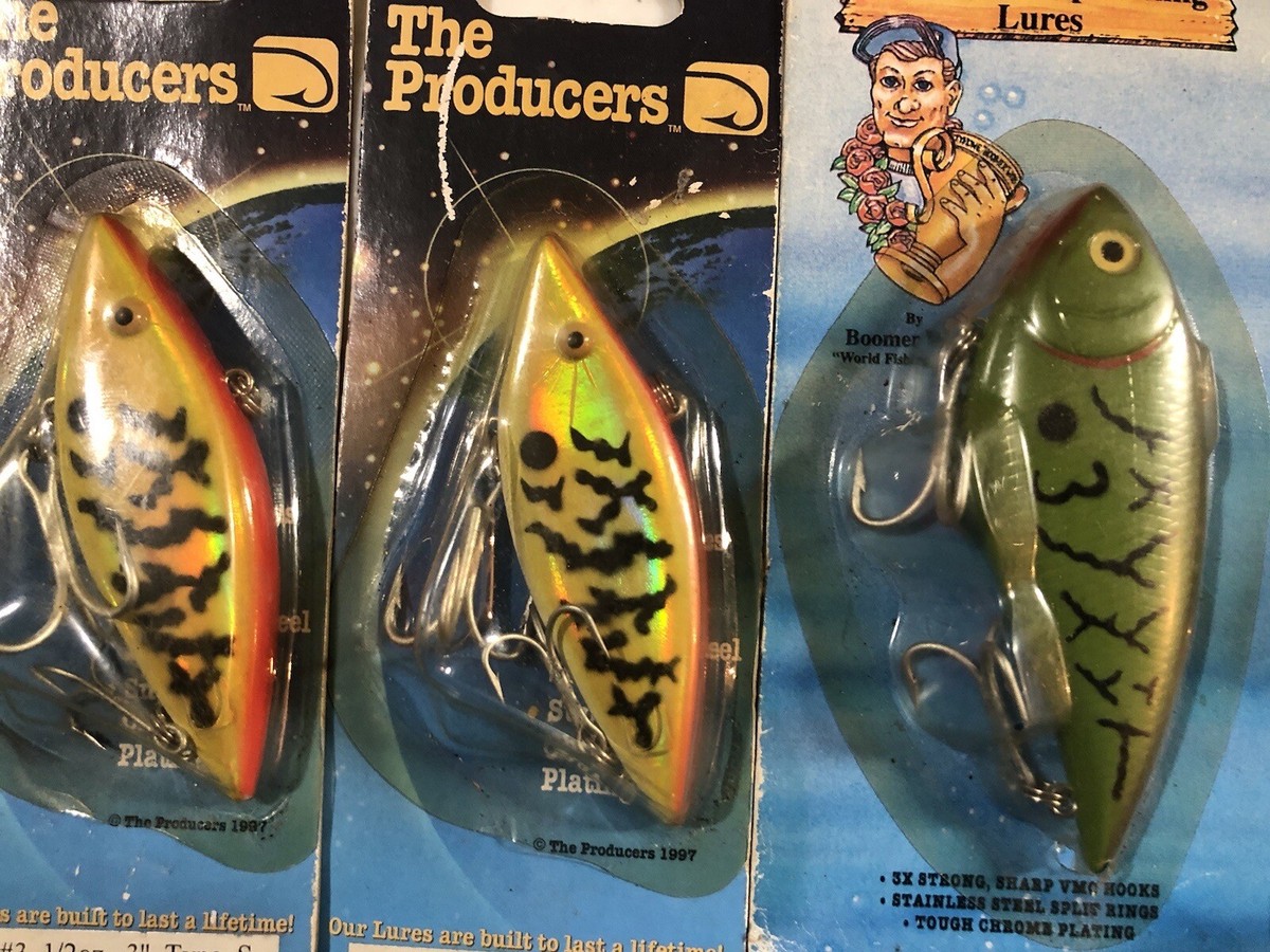 Lot De 7 Leurres De Pêche THE PRODUCERS Double Ender - Anciens Neufs Sous Emballage D'origine