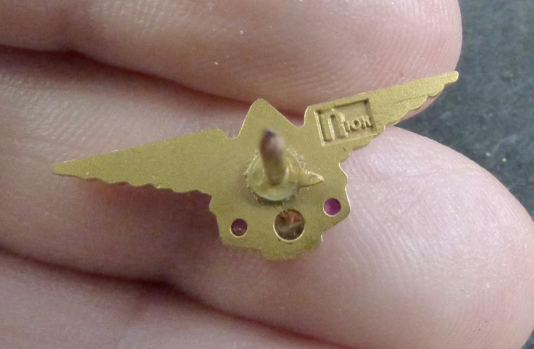 Vintage Delta Airlines 25 Years Service Award 10k Gold Pin w