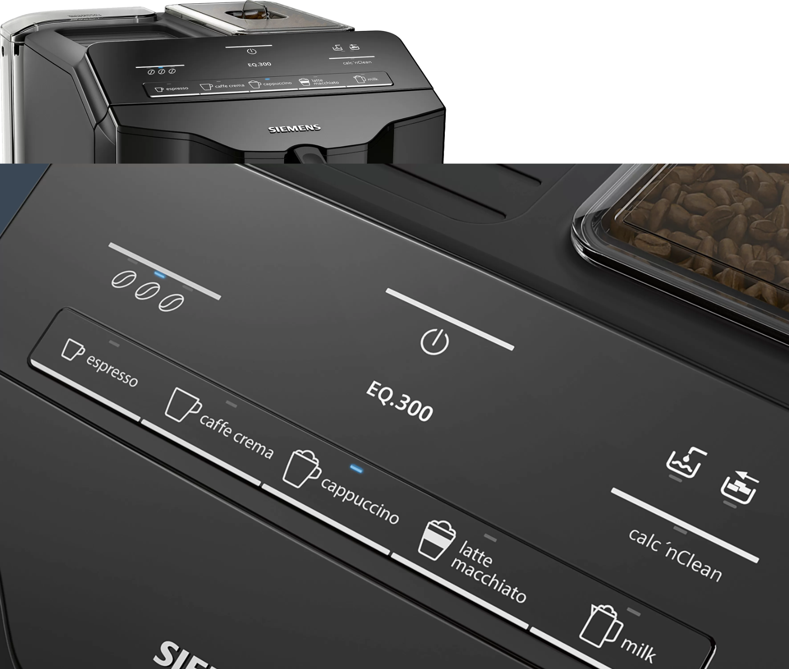 New Siemens TI351209GB EQ.300 Bean to cup Coffee Machine Black, iAroma