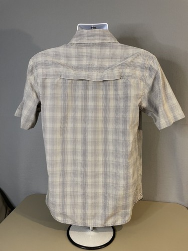 Merrell Shirt Mens Small Green Check Opti-Wick Hiking - Picture 2 of 6