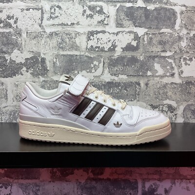 adidas gazelle silver green womens Shoe Palace Exclusive Forum Low CL Mens Lifestyle Shoes (White/Brown) main image 1