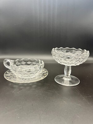 Fostoria American Nappi Dish And Sherbert Dish