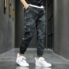 Man's Fashion Casual Cargo Joggers Pants Multi Pockets Chino Combat Trousers US