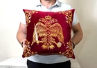 Christian Golden embroidered pillow cover made of Premium velvet fabric