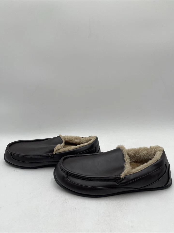 Мужские олени олени олени закрученный мокасин тапочки коричневый размер 9 М - Изображение 3 из 4