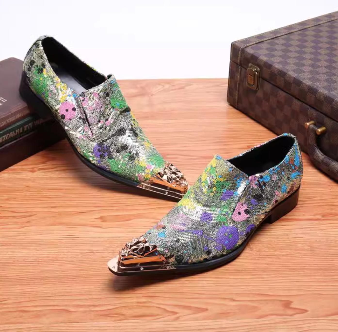 SAOLA Scarpe da sposa Oxford eleganti inglesi a punta da uomo moda nightclub pelle