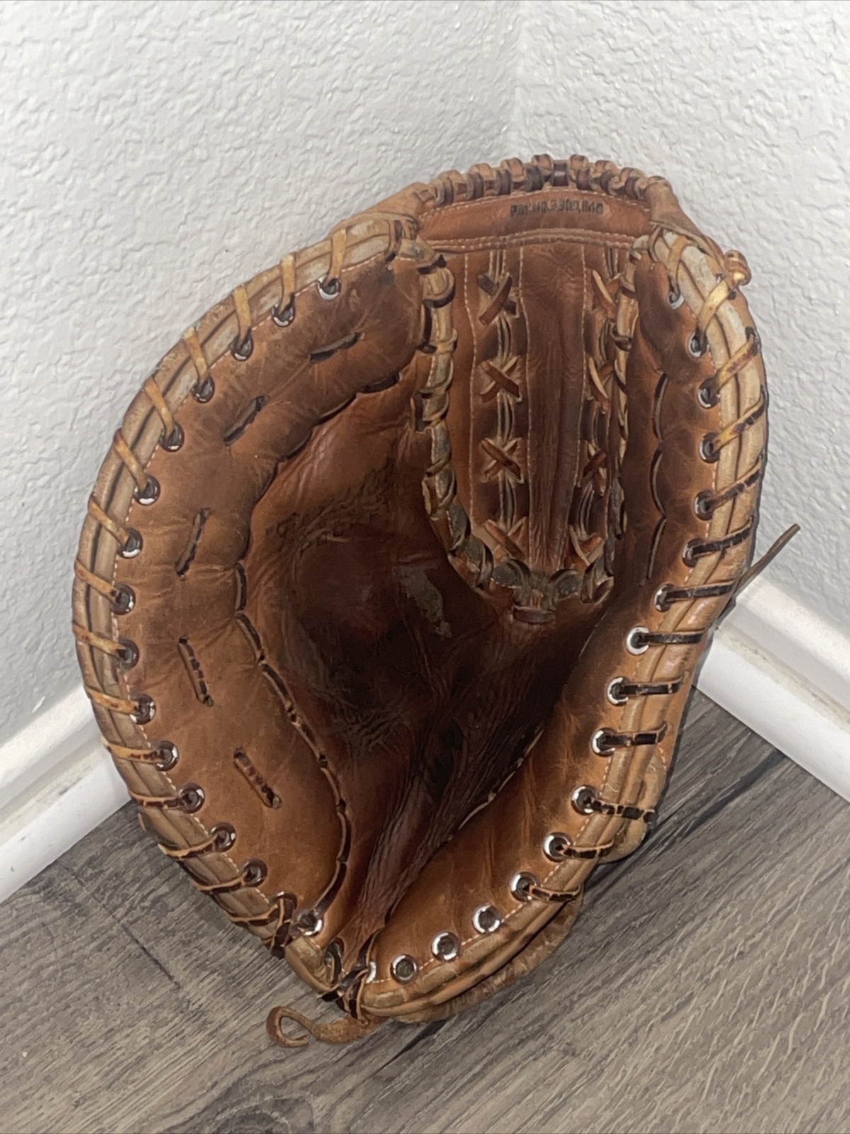 Vtg Nokona N60 Field Rite Chief Tan Left Throw Leather 1st Base Glove