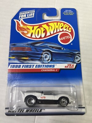 Hot Wheels 1998 First Edition #669 #28 Chaparral 2 White Diecast Toy Car 1:64