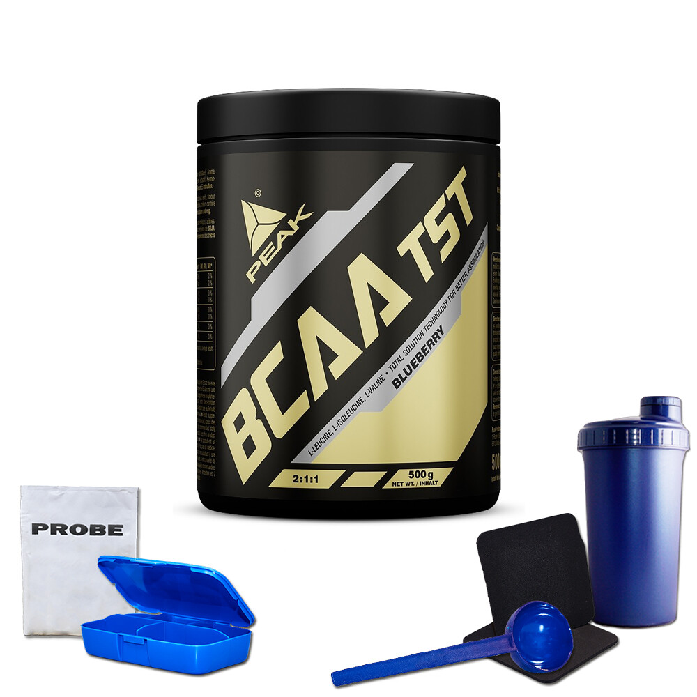 (47,98 евро/кг) МАКСИМАЛЬНАЯ доза BCAA TST Aminosäuren Pulver 500 г Лейцина + Бонус