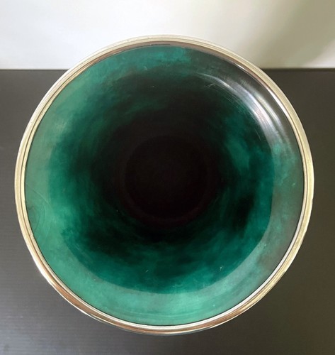 Jarrón japonés Cloisonne con incrustaciones de plata de Ando Jubei - Imagen 8 de 14