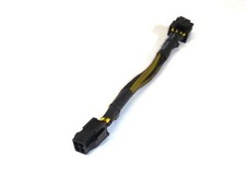 6-Inch 8-Pin EPS Female Cable Adapter from P4 ATX 4-Pin Male with Black Sleeves