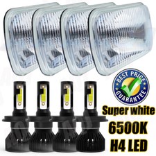 4pcs 4x6" LED Headlights HI-LO Beam Lamp for Chevy Pickup 1981-87 C10 K10 Blazer