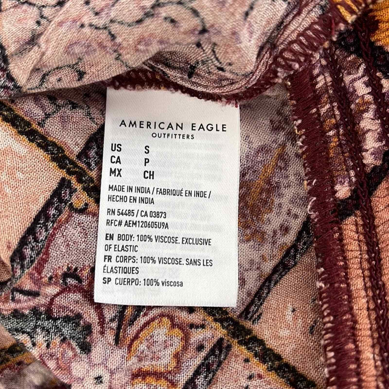 American Eagle Patchwork Wrap Top Size Small - image 9