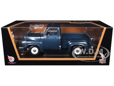 1953 Ford F-100 Pickup Dark Blue 118 Diecast Model By Road Signature 92148