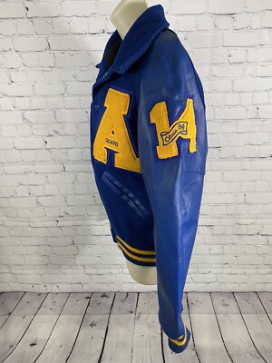 Neff Blue Yellow Wool Blend Color Guard Class of 2014 Letterman