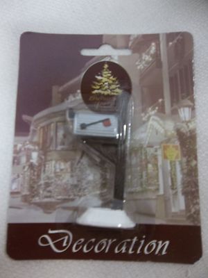 christmas village accessory mailbox mail decoration post box office postal addon