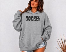 Hockey Hoodie, Hockey Players in Action Graphic