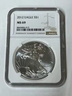 2012 American Silver Eagle NGC MS69