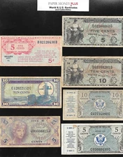 Lot of 7 MPC MILITARY  Certificates  SERIES 471, 472, 481, 641, 681