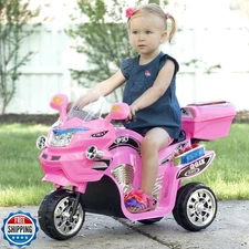 Electric Motorcycle for Kids – 3-Wheel Battery Powered Motorbike 